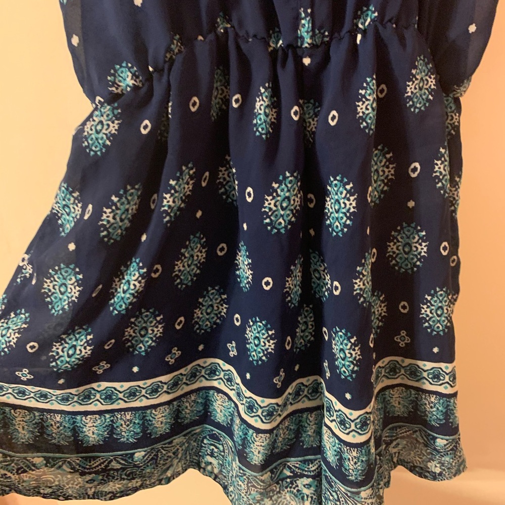 Blue patterned halter romper - Picture 5 of 7